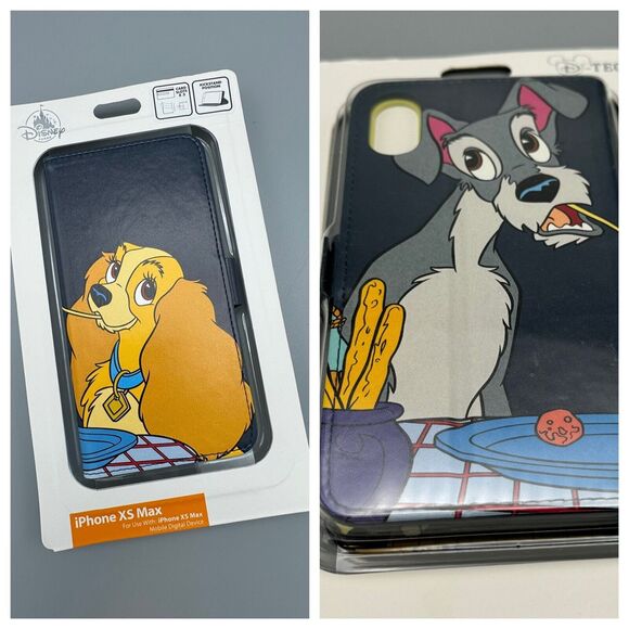 NIP Disney Parks D-Tech Lady & The Tramp iPhone XS Folio Case Spaghetti Dinner - Picture 1 of 10
